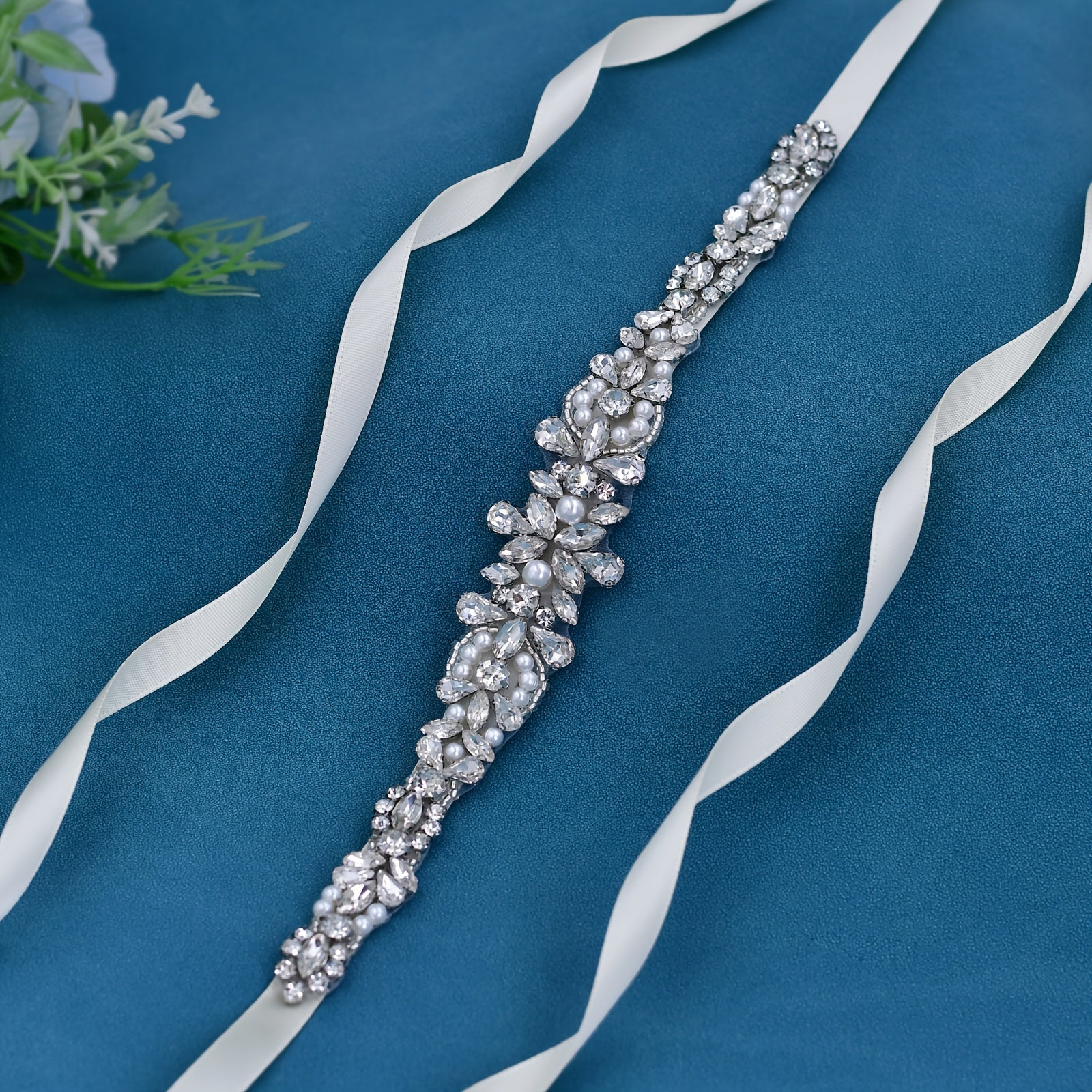 Handcrafted Rhinestone Bridal Sash Wedding Dress Accessory for Parties