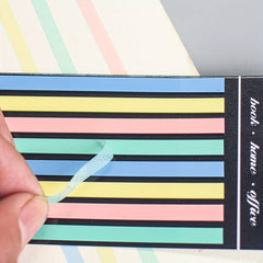 160pcs Thin Strip PET Sticky Notes Record Label Paper Index Stickers