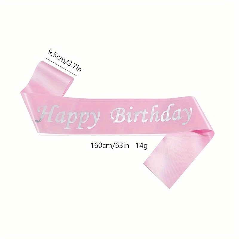 Colorful Happy Birthday Shoulder Belt for Women