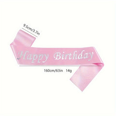 Colorful Happy Birthday Shoulder Belt for Women