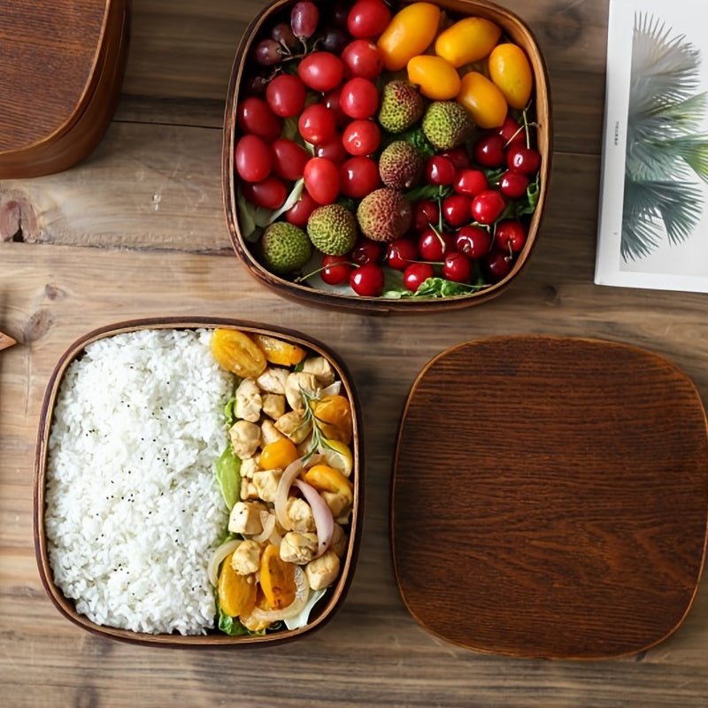 Wooden Sushi Lunch Box Bento Box Food Container
