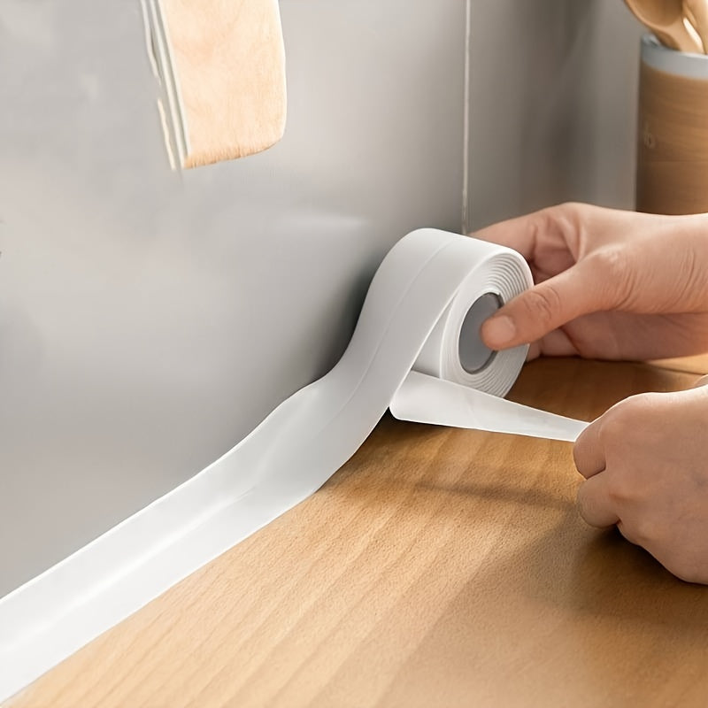 Waterproof PVC Sealing Strip for Bathroom & Kitchen - Self Adhesive Caulk Tape
