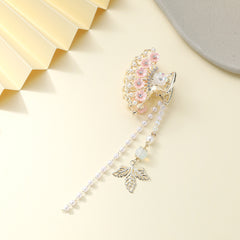 Butterfly Fan Tassel Hair Claw Clip Vintage Style Strong Grip Hair Jaw Clip