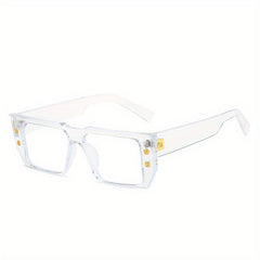 Square Anti Light Glasses Clear Lens for Women Men