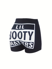  Sexy Shorts Women's Plus Elastic High Rise Shorts