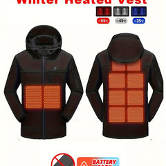Men's Smart Heating Jacket Waterproof Windproof Coat
