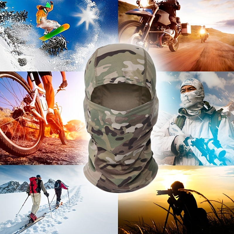 Camouflage Neck Cover Summer Riding Headgear Ice Silk Dustproof Sunscreen