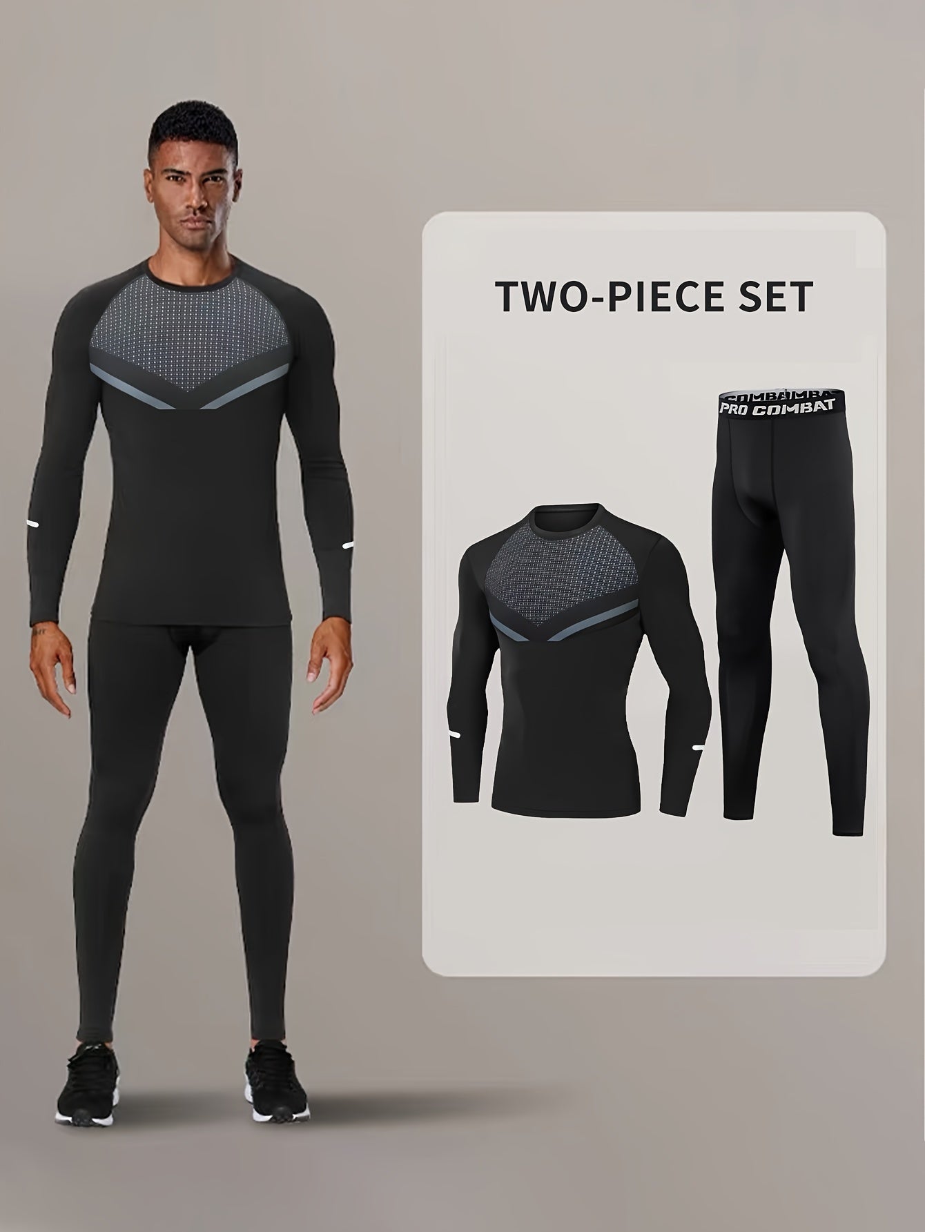 Men's 2 Piece Skinny Fit T-Shirt and Leggings Set