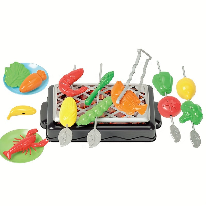 Children's Play House Simulated Food BBQ Set Toy BBQ Grill Set