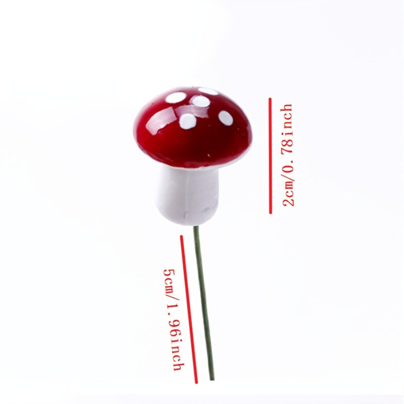 10pcs Mini Foam Mushroom for Succulent Potted Plant Decor