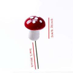 10pcs Mini Foam Mushroom for Succulent Potted Plant Decor