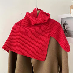 Elasticity Knitted Scarf Warm Outdoor Thick Winter Shawl