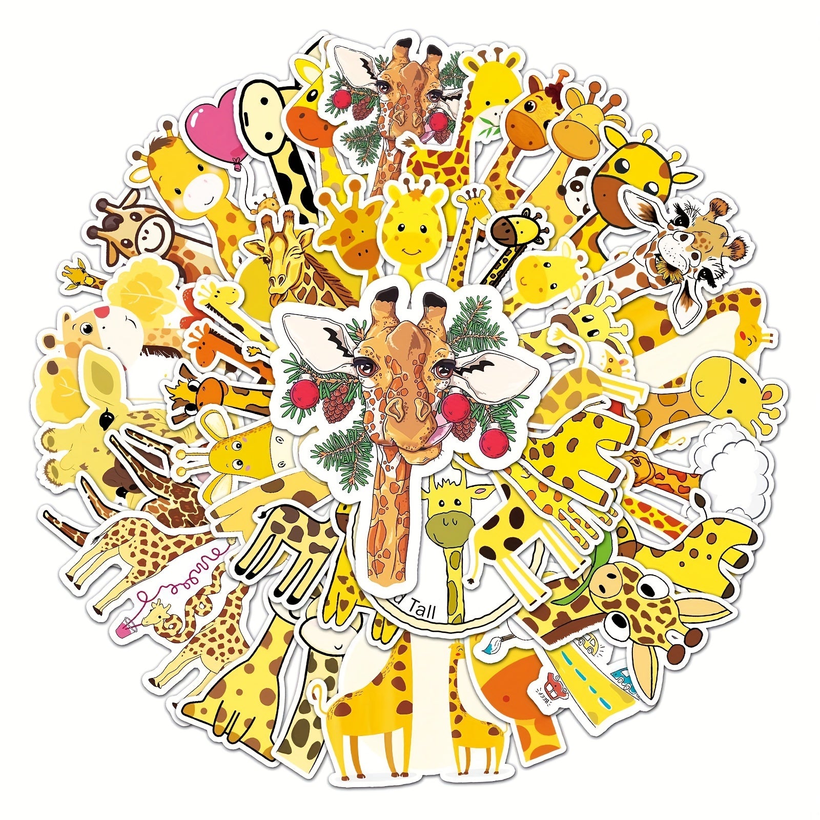 50 Giraffe Doodle Stickers Vinyl Decals Laptop Water Bottle Lu