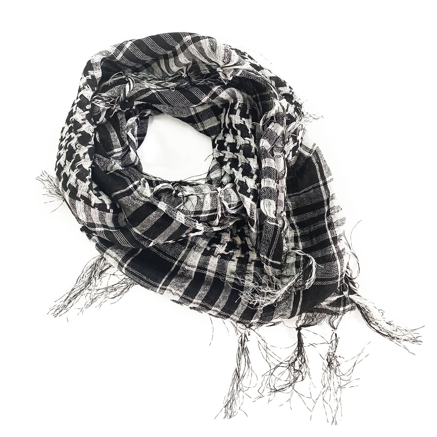 Unisex Tactical Tassel Triangle Scarf Military Shemagh Arab Desert Keffiyeh Wrap