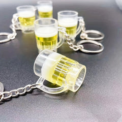 Draft Beer Cup Keychain Bag Hanging Decoration Pendant Gift