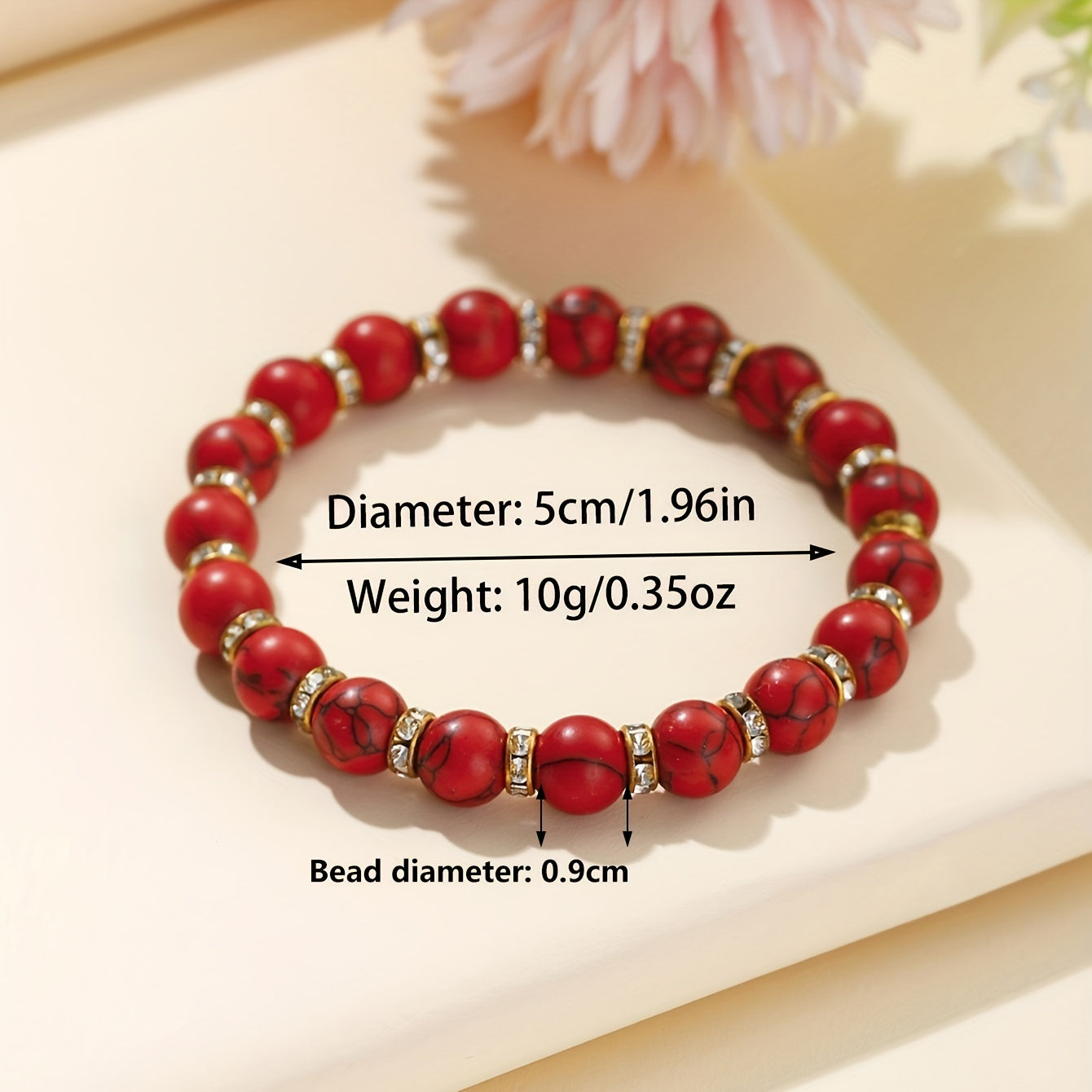 Men's Volcanic Stone Bead Bracelet