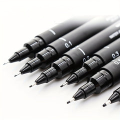 6 Tip Sizes Drawing Pens Fine Single Needle Technology Ink