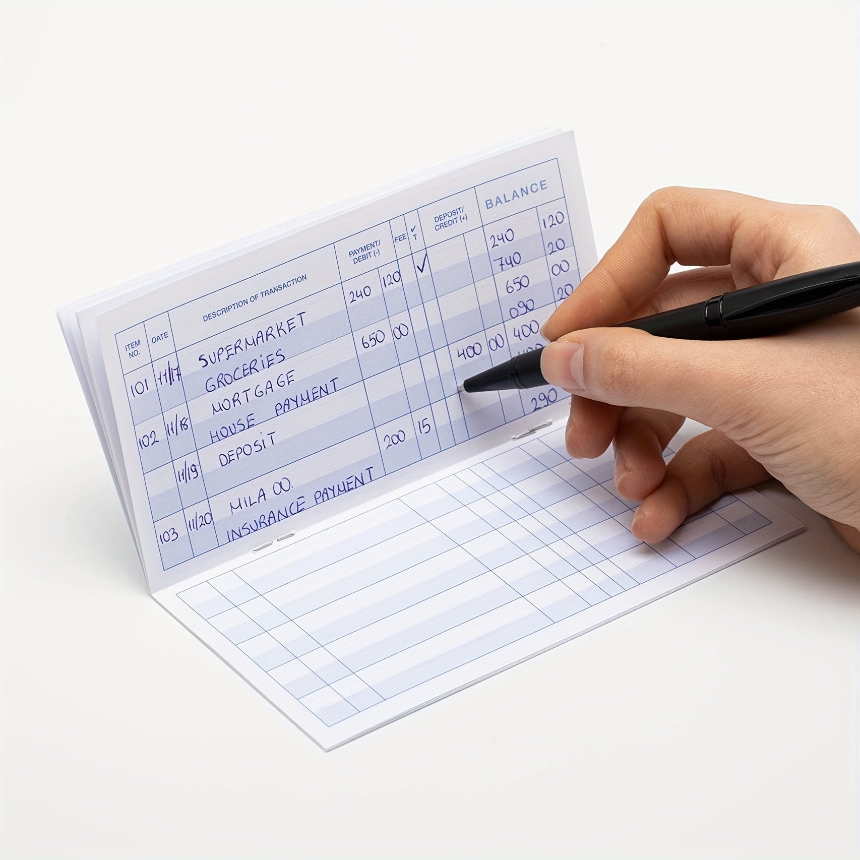 10pcs Check Registers Deposit Credit Bank Account Balance Ledger Easy