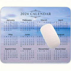Calendar Sky Ocean Mousepad Non Slip Rubber Base Mouse Pad