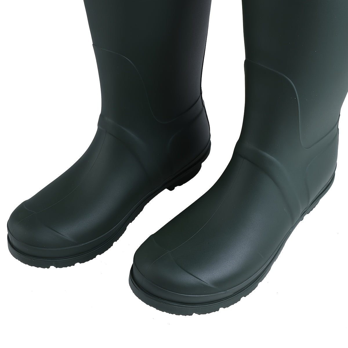 Waterproof PVC Round Toe Flat Rain Boots Lightweight Comfortable Foldable