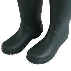 Waterproof PVC Round Toe Flat Rain Boots Lightweight Comfortable Foldable