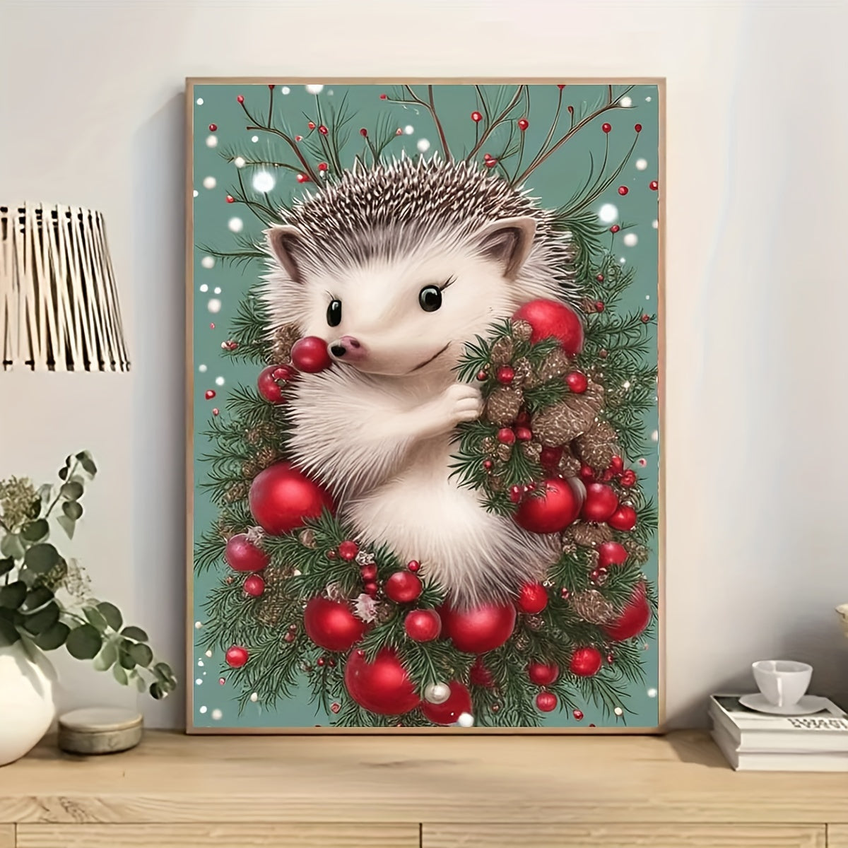 1pc Hedgehog Pattern Canvas Painting Home Wall Art Decoration