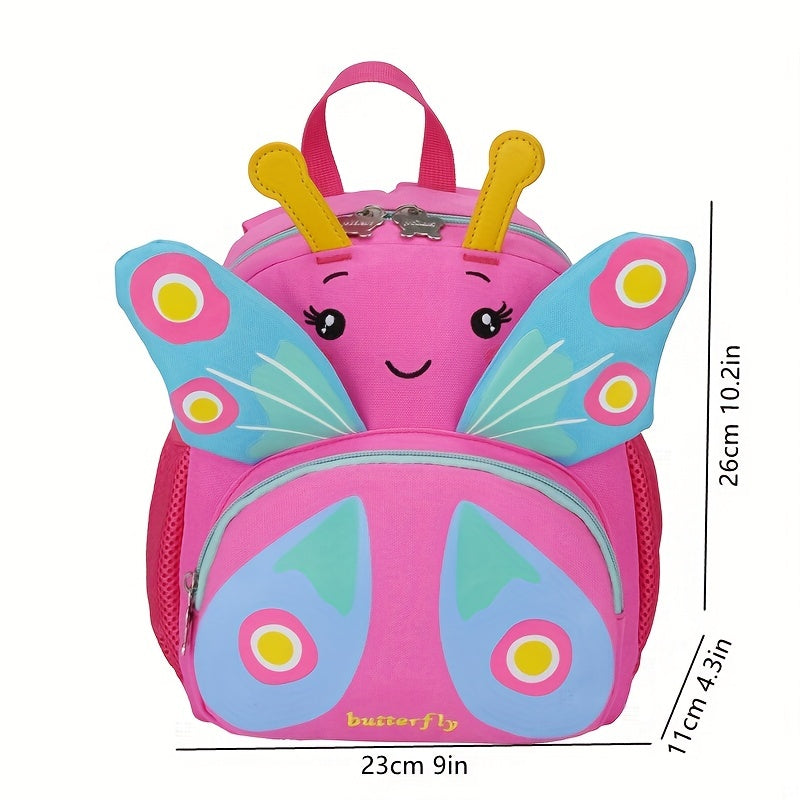 Kids Butterfly Backpack With Traction Strap - Cartoon Design