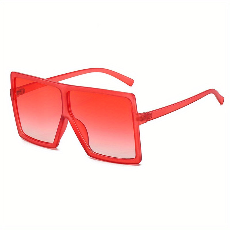 Men's Large Square Frame Sunglasses Acrylic Frame PC Glasses