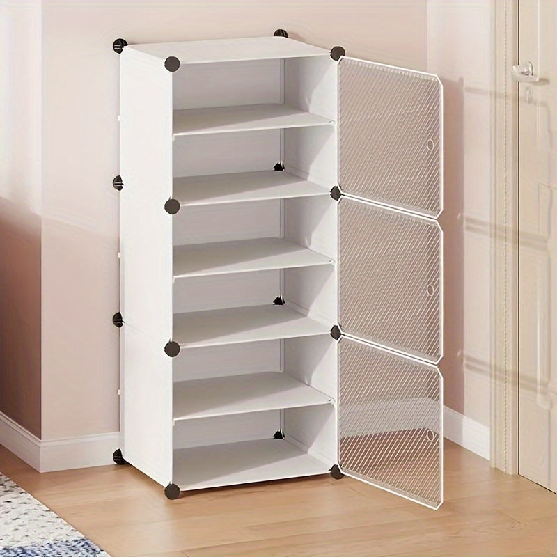 Vertical Shoe Rack with Door, Entryway Shoe Storage Cabinet