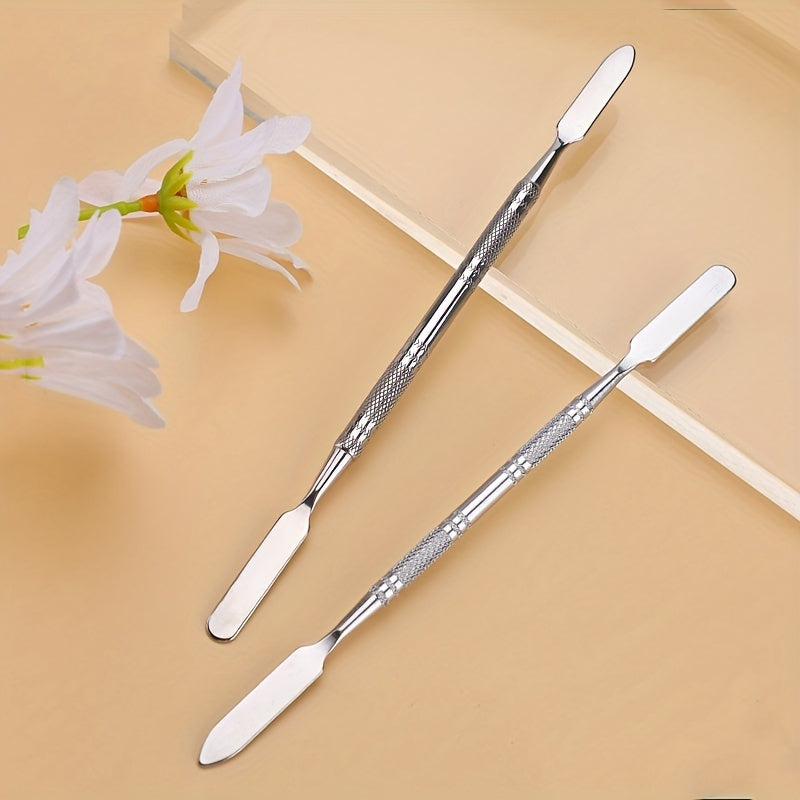 Stainless Steel Makeup Spatula Nail Art Stick Stirring Rod