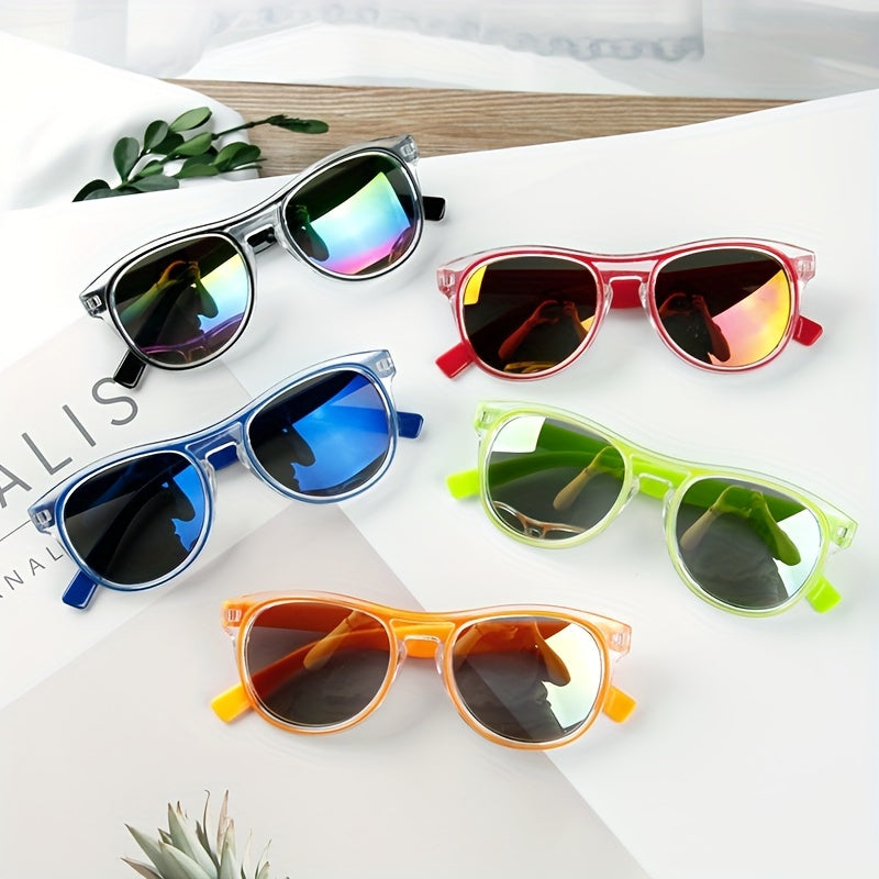 Kids Cartoon Sunglasses Round Frame Boy Girl Party Accessories