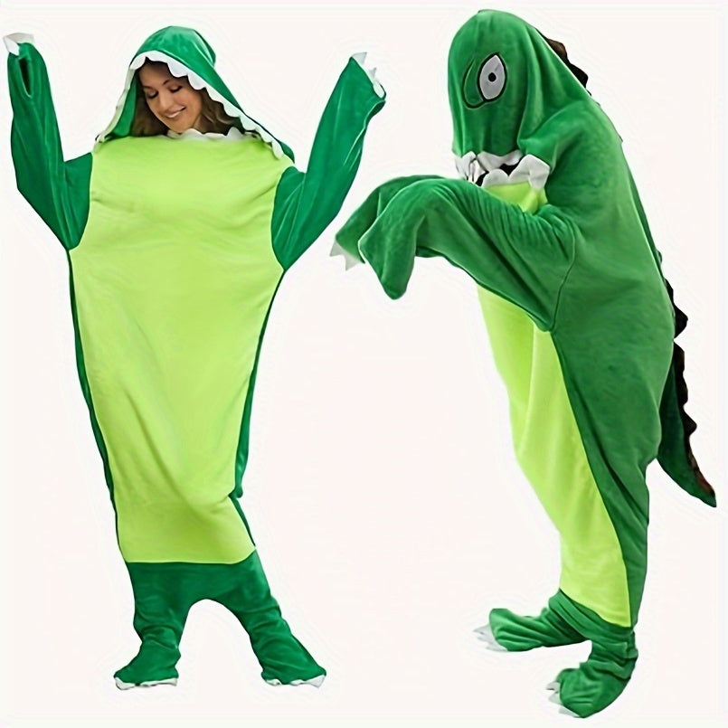 Dinosaur Wearable Blanket Cozy Sleeping Bag For Camping