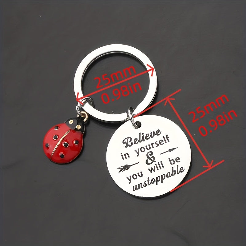 Ladybug Stainless Steel Key Chain Inspirational Gift For Men
