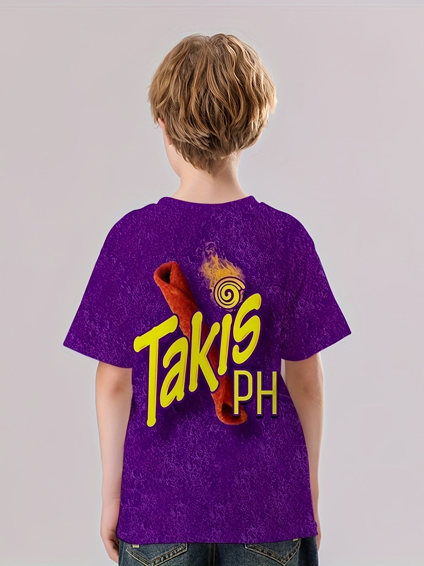 Kids Snack Print Vitality T-shirt - Boys Summer Sports Tee