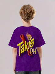 Kids Snack Print Vitality T-shirt - Boys Summer Sports Tee