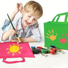 8 Reusable Tote Gift Bags - Assorted Colors - Non Woven - Treat Bags - Snack