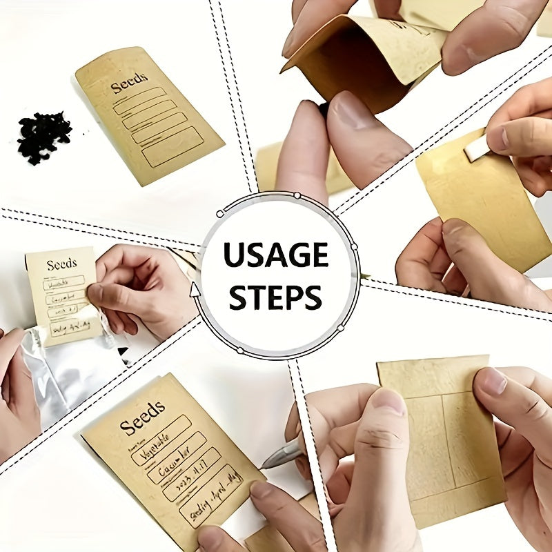 Garden Seed Organization Binder with 10 Self-Sealing Seed Envelopes