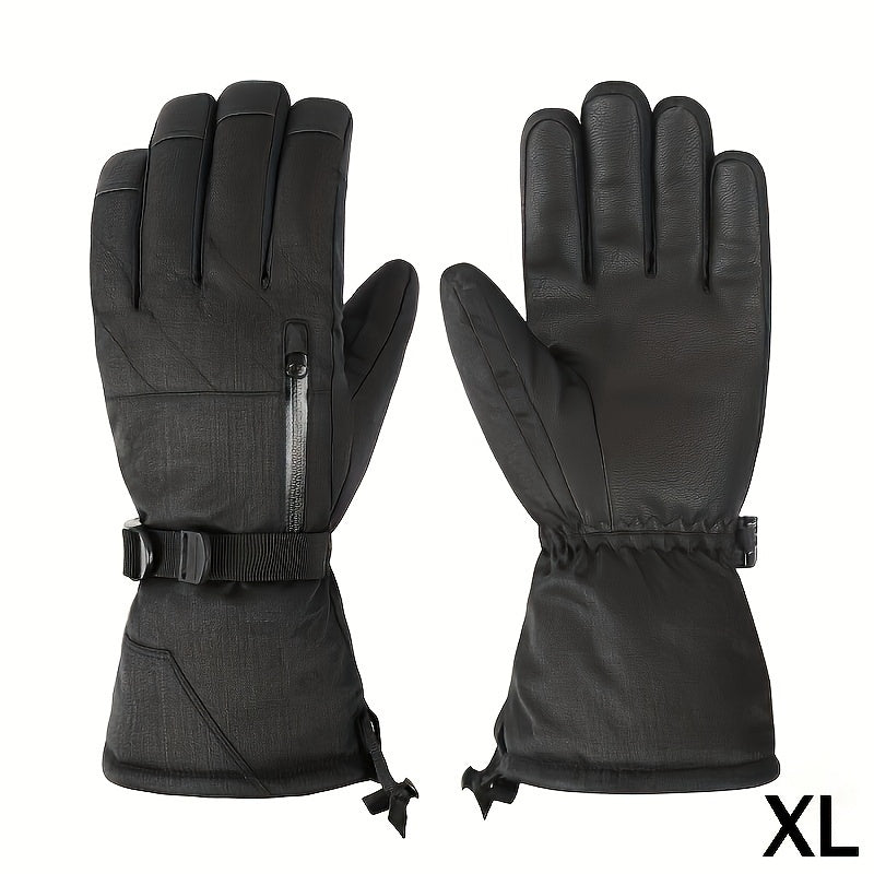 Thick Padded Winter Gloves - Windproof Waterproof Ski Gloves