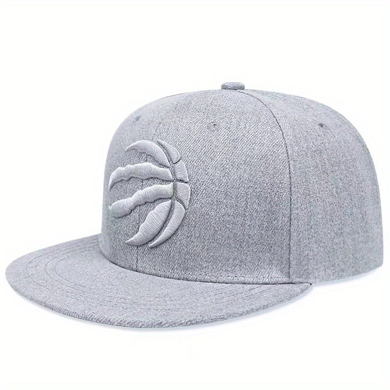 Men's High Embroidered Flat Brim Hat