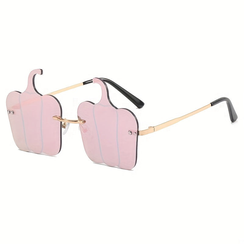 Irregular Rimless Women's Sunglasses Metal Y2K Eyewear