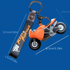 Cool Motorcycle Keychain Bag Charm Pendant Ornament