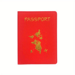 Map Pattern Passport Cover Holder Travel Case Unisex