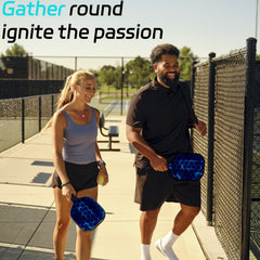 2pcs Carbon Fiberglass Pickleball Paddle Set with 4 Balls