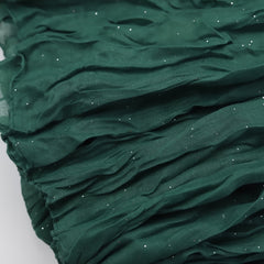 Vintage Dark Green Crinkle Shawl Hijab Windproof Head Wrap