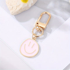 Cartoon Keychain Colorful Face Pendant Girl Heart Pendant