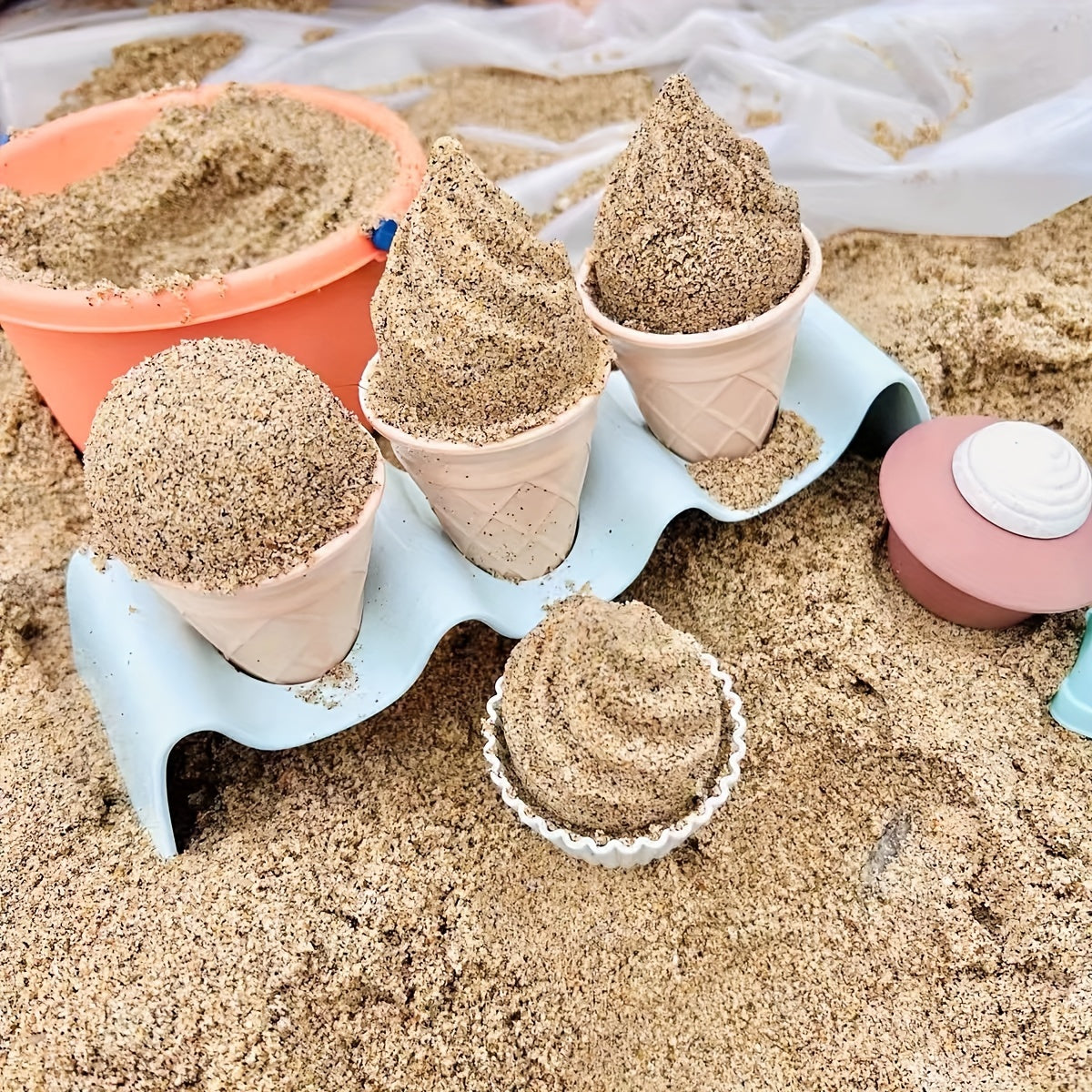 Nordic Style Beach Play House Beach Toys Ice Cream Sand Digging Tool