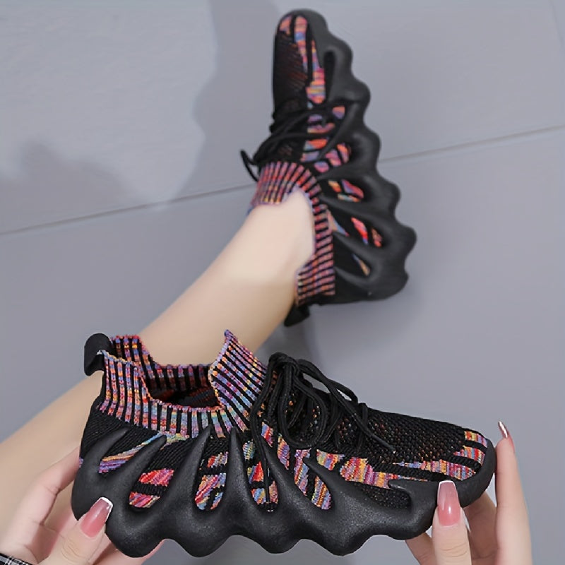 Women's Breathable Octopus Sneakers Lace Up Outdoor Lightweight Running Shoes