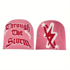 Y2K Candy Beanie Hip Hop Hat Reversible Knitted Warm Skull Cap