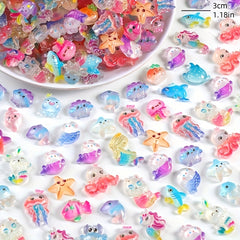30 Glow in the Dark Marine Animal Ornaments for Decoration and Crafts