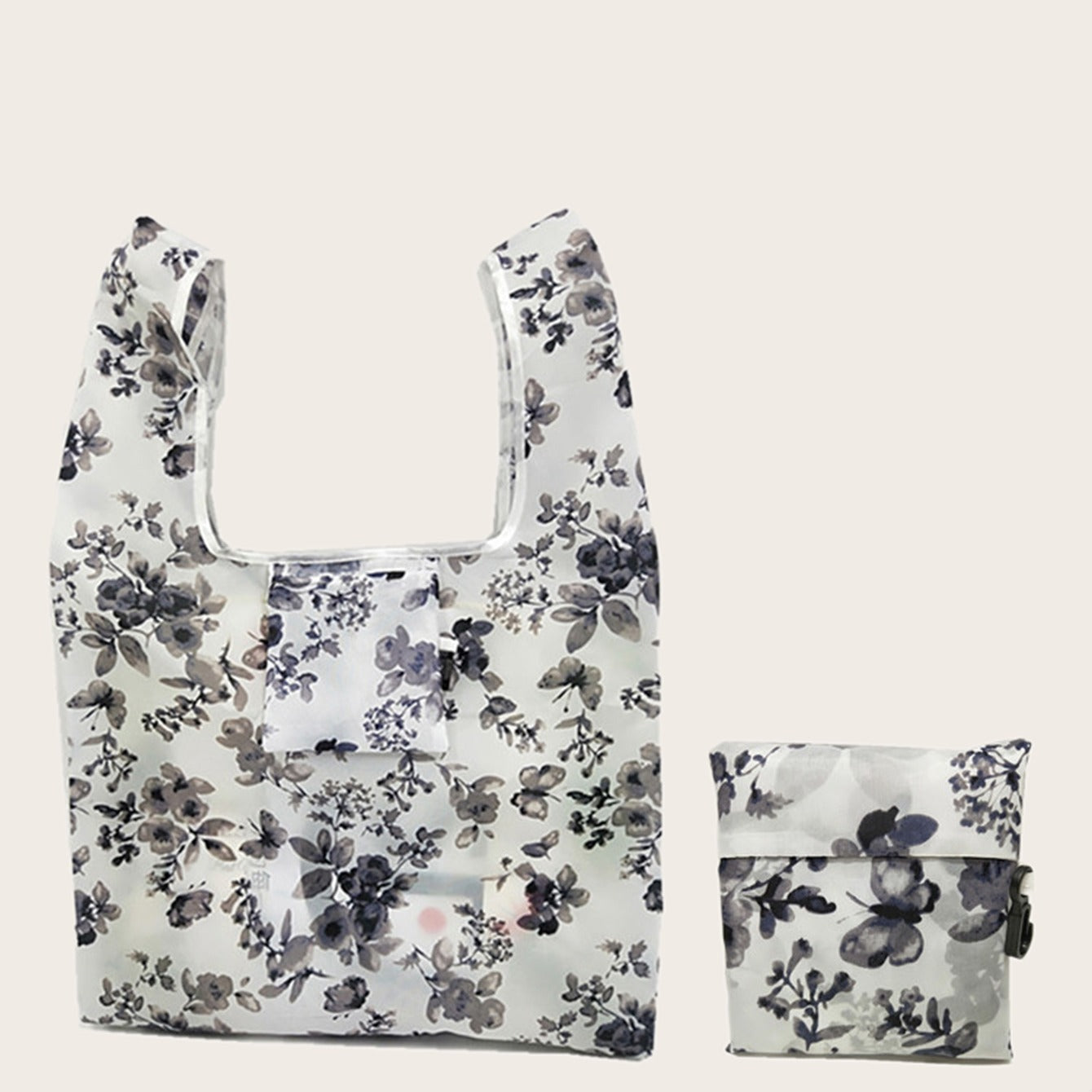 Folding Square Shopping Bag Portable Storage Bag 53x09cm 38x0cm